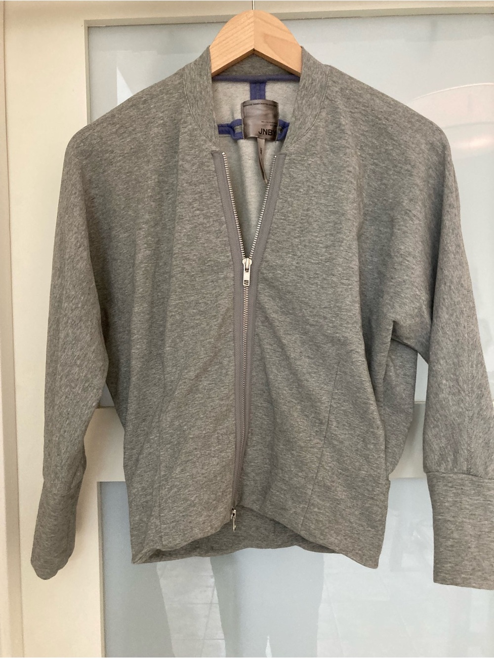 Women's Heather Gray Bomber Jacket - JNB